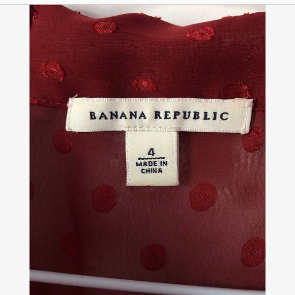 Banana Republic Red Polka Dot Blouse & Cami Size 4 - Picture 8 of 8